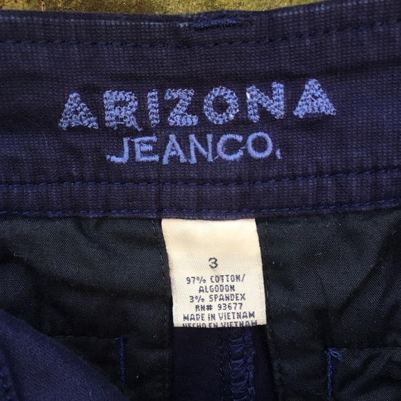 Arizona Navy Corduroy Shorts - Picture 3 of 4